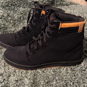 Highway 21- Axel Model- Mens Black Biker Boots - Size 10